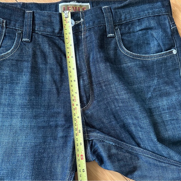 Levi's 514 Slim Straight Denim Blue Jean 36x30 Double Flap Pockets Zip Fly - Picture 7 of 16